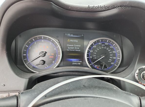 JN1CV7AP0GM200515 2016 INFINITI Q50 Black Vista del cuadro de instrumentos