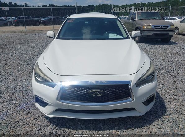 JN1CV7AP0JM240522 2018 INFINITI Q50 White Вид щитка приладів
