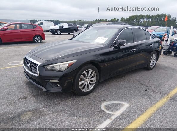 JN1CV7AP1JM240710 2018 INFINITI Q50 Black Առջևի ձախ երեք քառորդ տեսարան