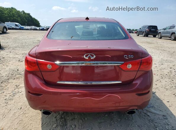 JN1CV7AP2GM203092 2016 INFINITI Q50 Red Rear view