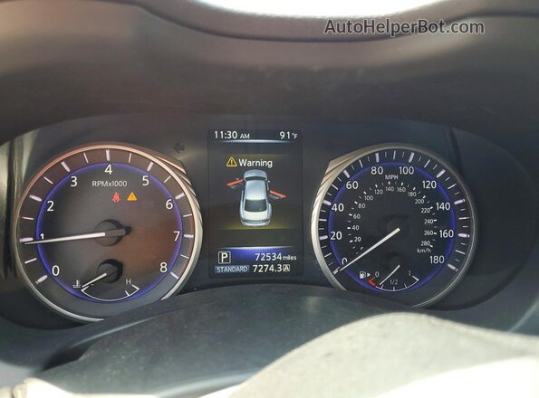 JN1CV7AP2GM203092 2016 INFINITI Q50 Red Instrument cluster view