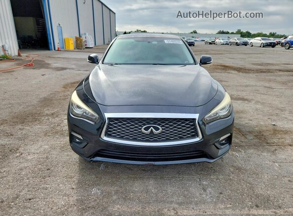 JN1CV7AP5JM241150 2018 INFINITI Q50 Black Դիմացի տեսք