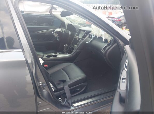 JN1CV7AP6GM202334 2016 INFINITI Q50 Gray Widok wnętrza z przodu
