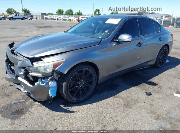 JN1CV7AP6HM642183 2017 INFINITI Q50 Gray Առջևի ձախ երեք քառորդ տեսարան