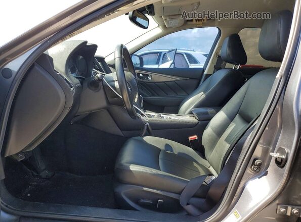 JN1CV7AP8HM640578 2017 INFINITI Q50 Серый Вид салона спереди