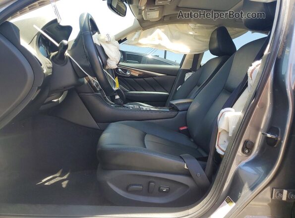 JN1CV7AP8JM240753 2018 INFINITI Q50 Gray წინა სალონის ხედი