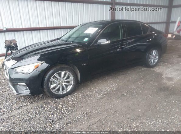 JN1CV7AP9JM400090 2018 INFINITI Q50 Черный Передняя левая четверть