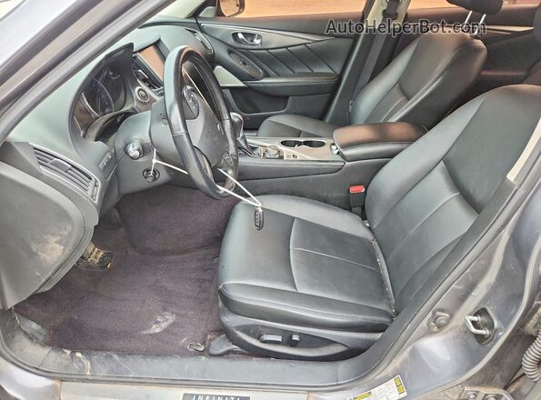 JN1CV7AR0HM682390 2017 INFINITI Q50 Серый Вид салона спереди