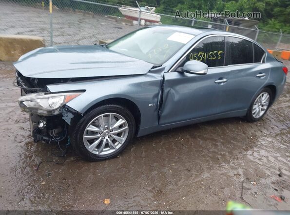 JN1CV7AR0HM682535 2017 INFINITI Q50 Blue Առջևի ձախ երեք քառորդ տեսարան