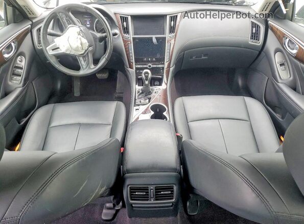 JN1CV7AR1JM280609 2018 INFINITI Q50 White Dashboard view