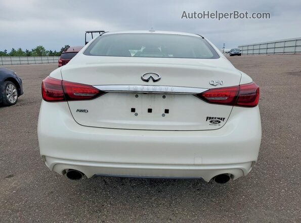 JN1CV7AR1JM280609 2018 INFINITI Q50 White Rear view
