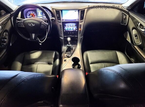 JN1CV7AR5HM680277 2017 INFINITI Q50 Black Вид панелі приладів