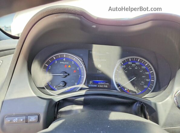 JN1CV7EKXJM200656 2018 INFINITI Q60 White Instrument cluster view
