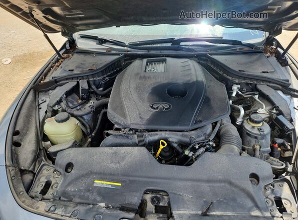JN1CV7EL2HM320065 2017 INFINITI Q60 Серый Вид задней части салона