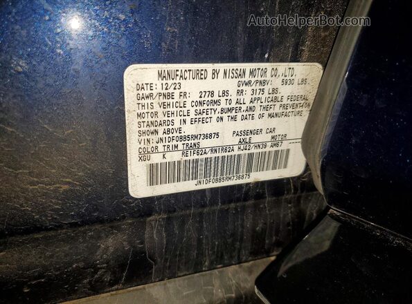 JN1DF0BB5RM736875 2024 NISSAN ARIYA Blue Widok wnętrza 360 stopni
