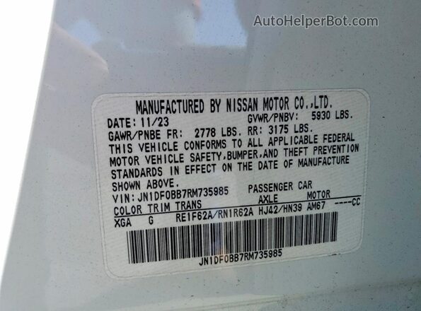 JN1DF0BB7RM735985 2024 NISSAN ARIYA White Vista interior de 360 grados