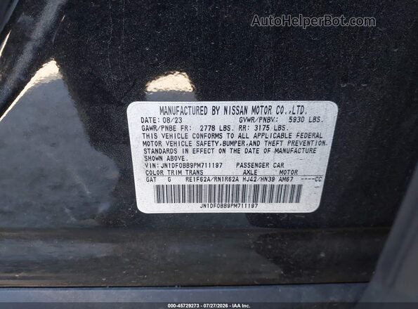 JN1DF0BB9PM711197 2023 NISSAN ARIYA Black Engine compartment view
