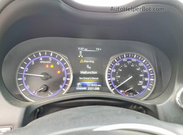 JN1EV7AP0HM737363 2017 INFINITI Q50 Black Instrument cluster view