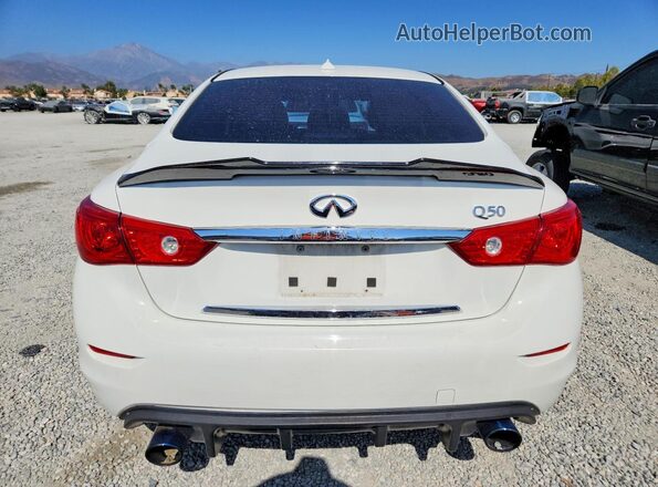 JN1EV7AP0HM737573 2017 INFINITI Q50 White Հետևի տեսք