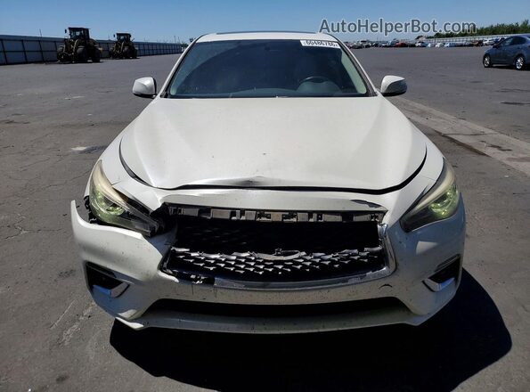 JN1EV7AP0JM362595 2018 INFINITI Q50 White Դիմացի տեսք