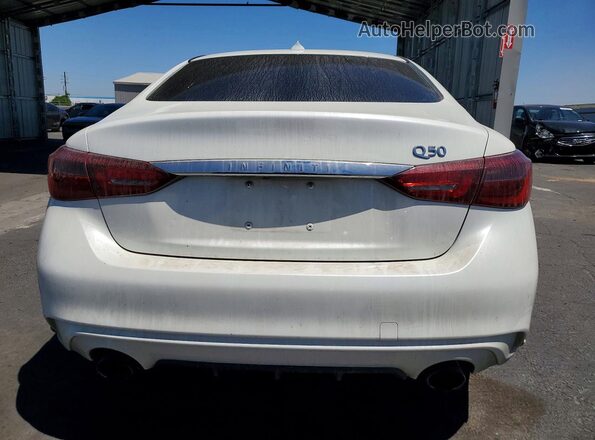 JN1EV7AP0JM362595 2018 INFINITI Q50 White Հետևի տեսք