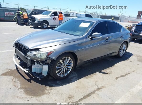 JN1EV7AP0KM515722 2019 INFINITI Q50 Gray Front left