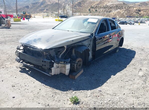JN1EV7AP0KM516966 2019 INFINITI Q50 Black Առջևի ձախ երեք քառորդ տեսարան