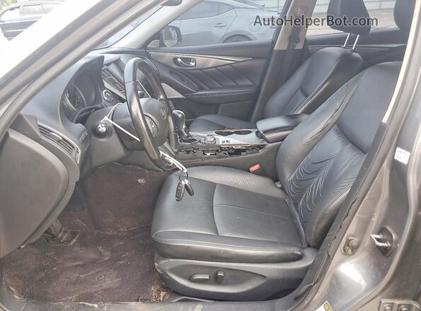 JN1EV7AP1HM735928 2017 INFINITI Q50 Gray Vista interior delantera