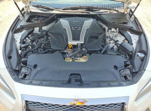 JN1EV7AP1HM743320 2017 INFINITI Q50 White Widok wnętrza z tyłu