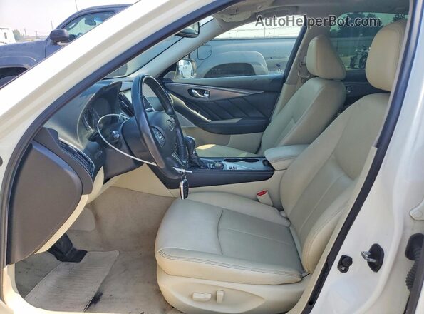 JN1EV7AP1HM743320 2017 INFINITI Q50 White Widok wnętrza z przodu