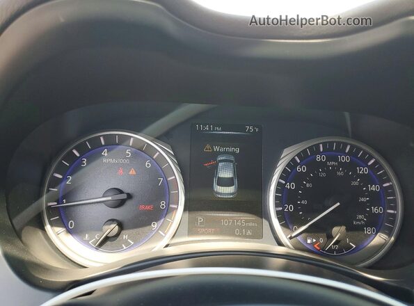 JN1EV7AP1HM743320 2017 INFINITI Q50 White Widok zestawu wskaźników