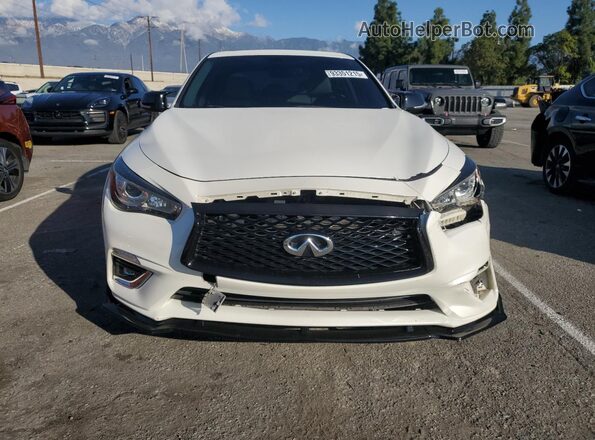 JN1EV7AP1JM361312 2018 INFINITI Q50 White Դիմացի տեսք