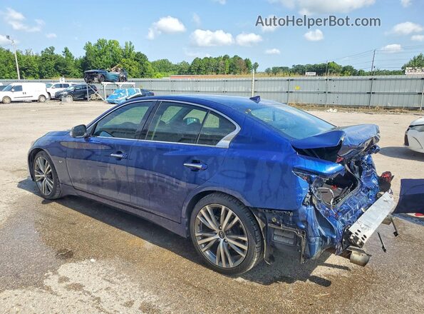 JN1EV7AP1JM590704 2018 INFINITI Q50 Blue Հետևի ձախ
