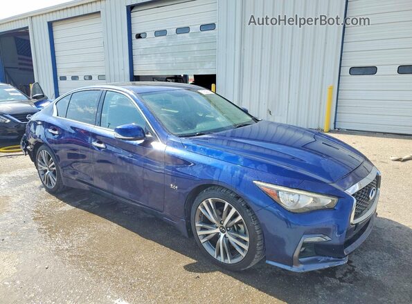 JN1EV7AP1JM590704 2018 INFINITI Q50 Blue Առջևի աջ