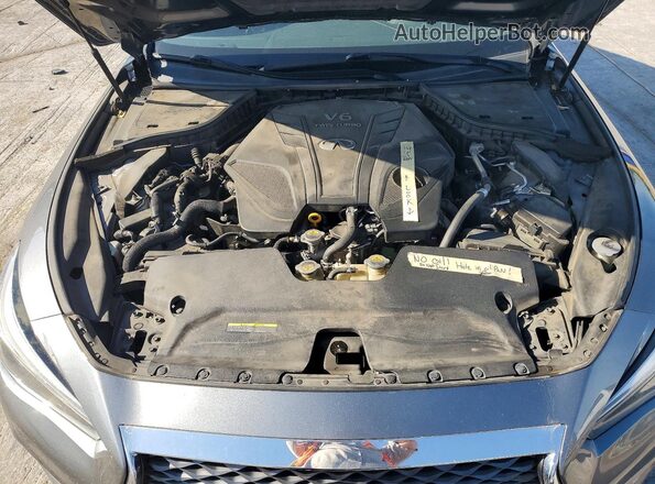 JN1EV7AP1KM518192 2019 INFINITI Q50 Gray Rear interior view