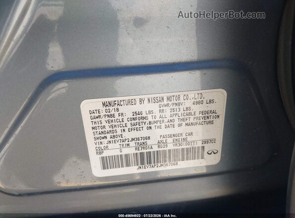 JN1EV7AP2JM367068 2018 INFINITI Q50 Light Blue Շարժիչի բաժամունքի տեսք