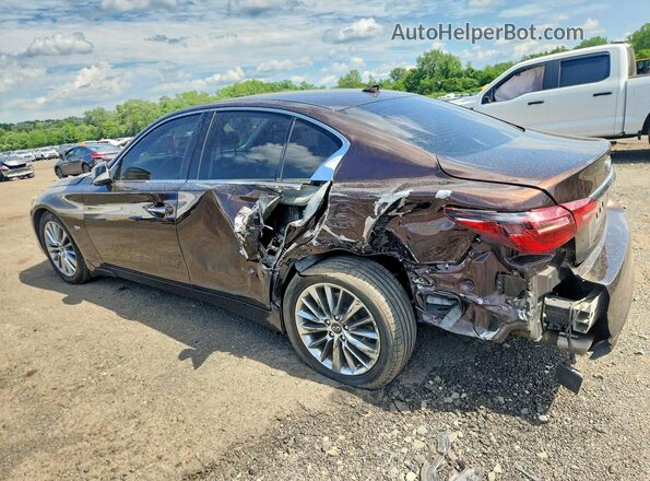 JN1EV7AP2JM590596 2018 INFINITI Q50 Brown უკანა მარცხენა