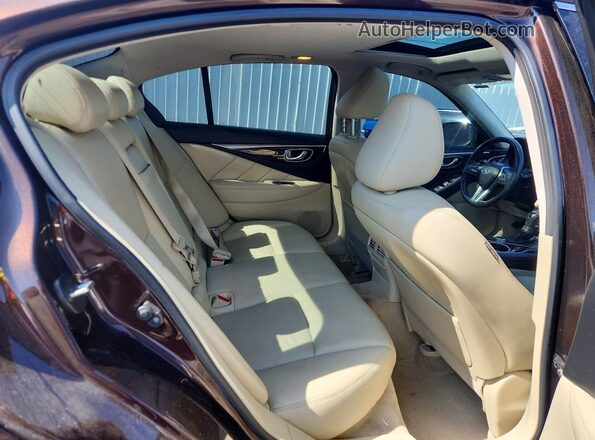 JN1EV7AP2JM590596 2018 INFINITI Q50 Brown უკანა სავარძლების ხედი