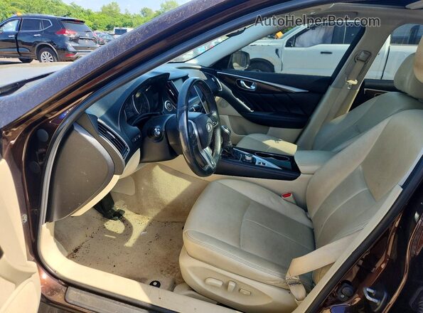 JN1EV7AP2JM590596 2018 INFINITI Q50 Brown წინა სალონის ხედი