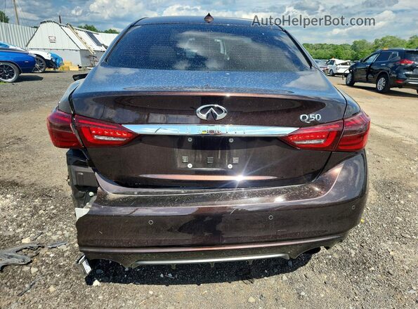 JN1EV7AP2JM590596 2018 INFINITI Q50 Brown უკანა ხედი
