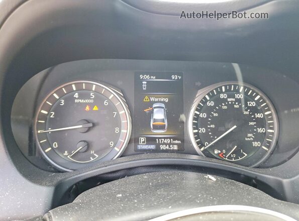 JN1EV7AP2LM207419 2020 INFINITI Q50 White Instrument cluster view