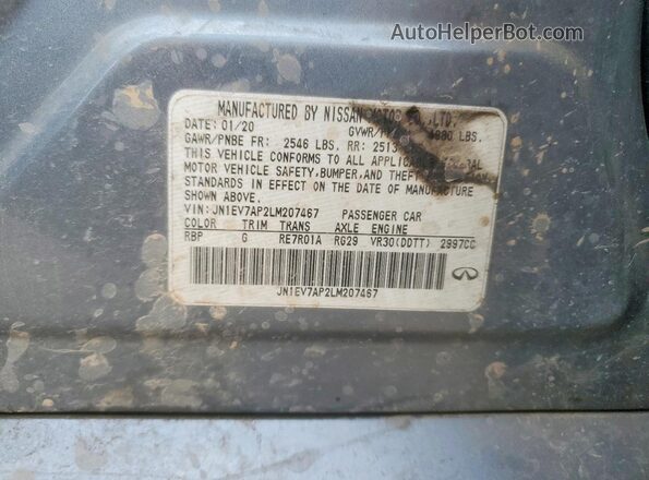 JN1EV7AP2LM207467 2020 INFINITI Q50 Blue Շարժիչի բաժամունքի տեսք