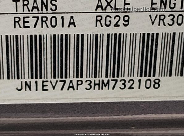 JN1EV7AP3HM732108 2017 INFINITI Q50 Gray Engine compartment view