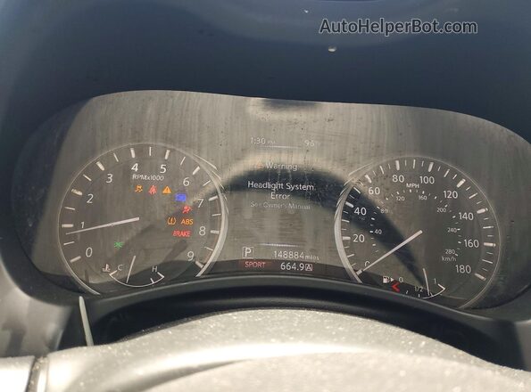 JN1EV7AP3JM359979 2018 INFINITI Q50 Black Vista del cuadro de instrumentos