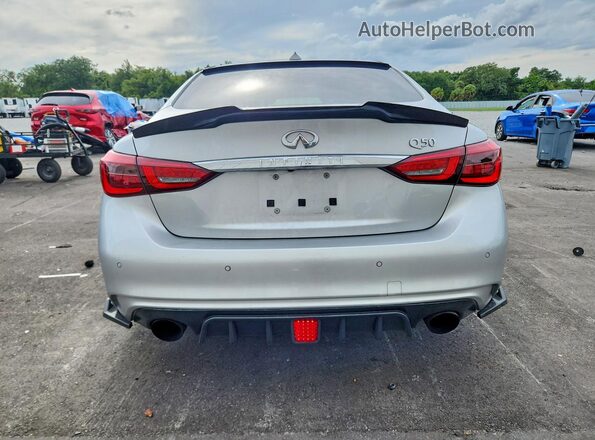 JN1EV7AP3JM360274 2018 INFINITI Q50 Серебряный Вид сзади