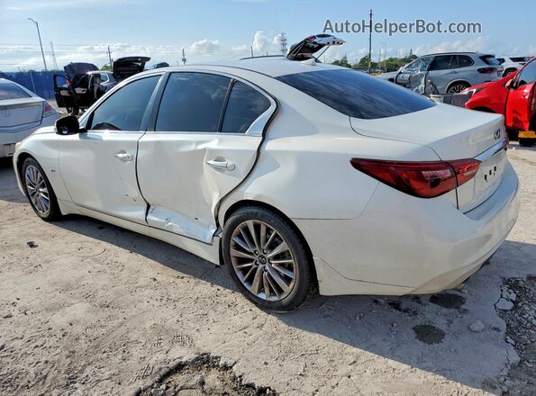 JN1EV7AP4JM361790 2018 INFINITI Q50 White უკანა მარცხენა