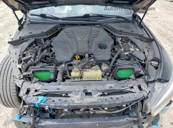 JN1EV7AP4KM513763 2019 INFINITI Q50 Black Շարժիչի բաժամունքի տեսք