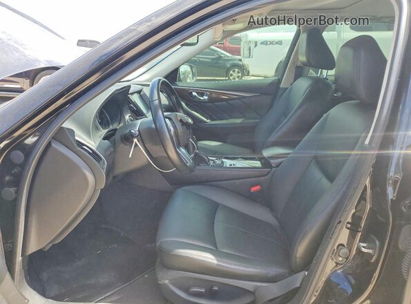 JN1EV7AP5JM356419 2018 INFINITI Q50 Black წინა სალონის ხედი