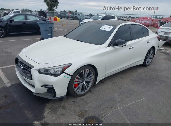 JN1EV7AP5JM358879 2018 INFINITI Q50 White წინა მარცხენა ხედი სამი მეოთხედიდან