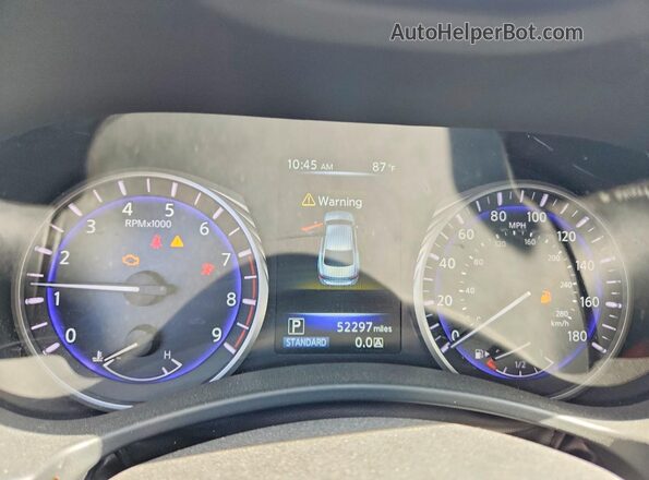 JN1EV7AP6HM741725 2017 INFINITI Q50 White Vista del cuadro de instrumentos